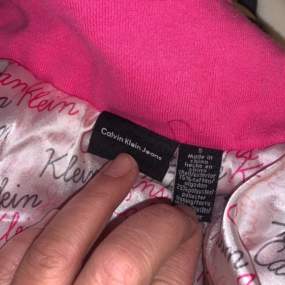 Calvin Klein Jeans Girls 5 Tab Puff Sleeve Jacket - Picture 3 of 5